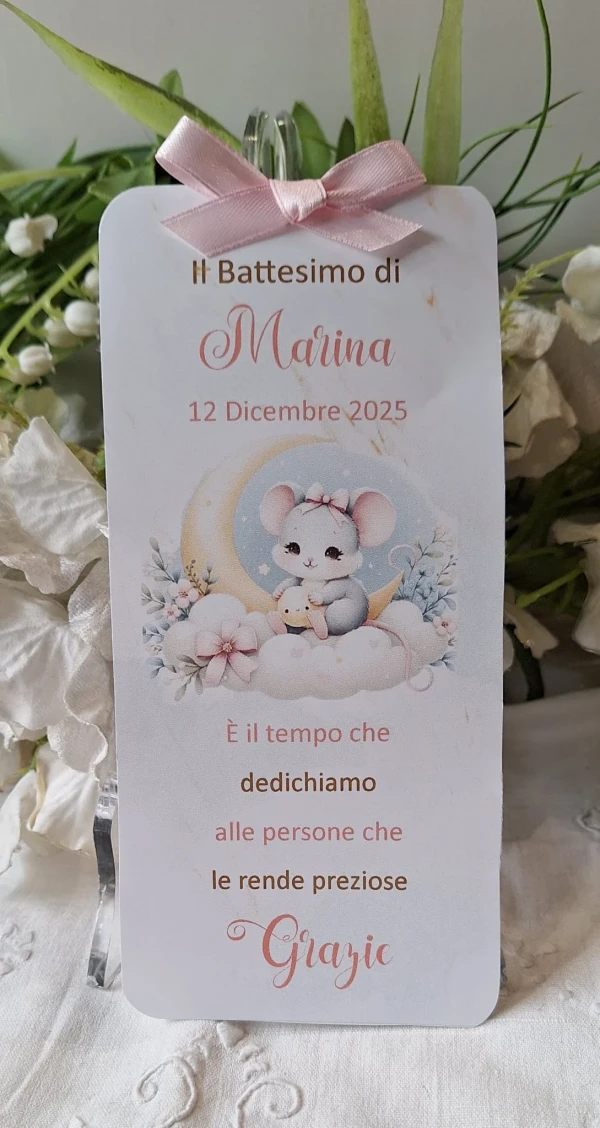 Segnalibro Battesimo bimba