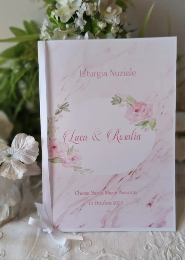 Libretto Messa Fiori Rose rosa