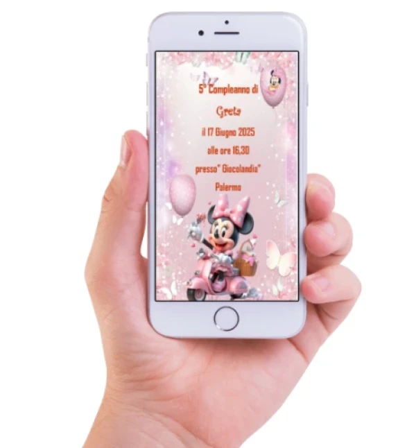 Invito Digitale Compleanno Minnie