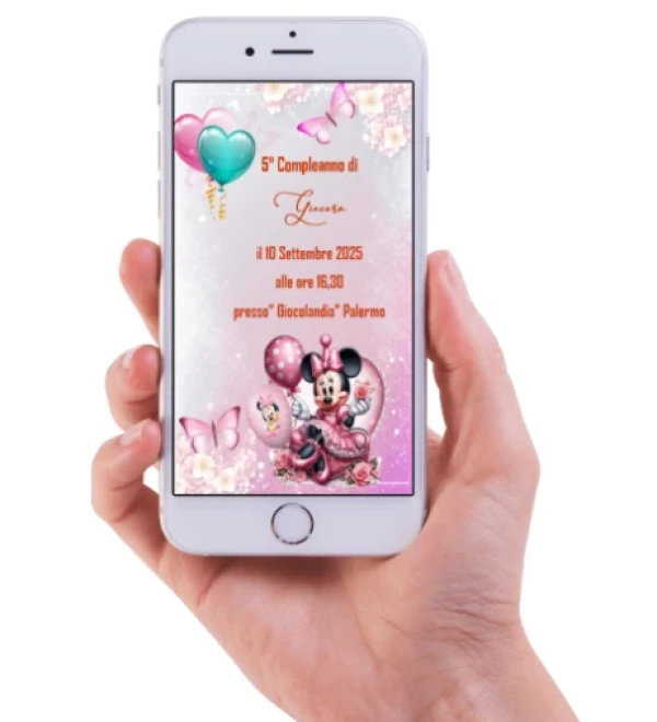 Invito Digitale Compleanno Minnie