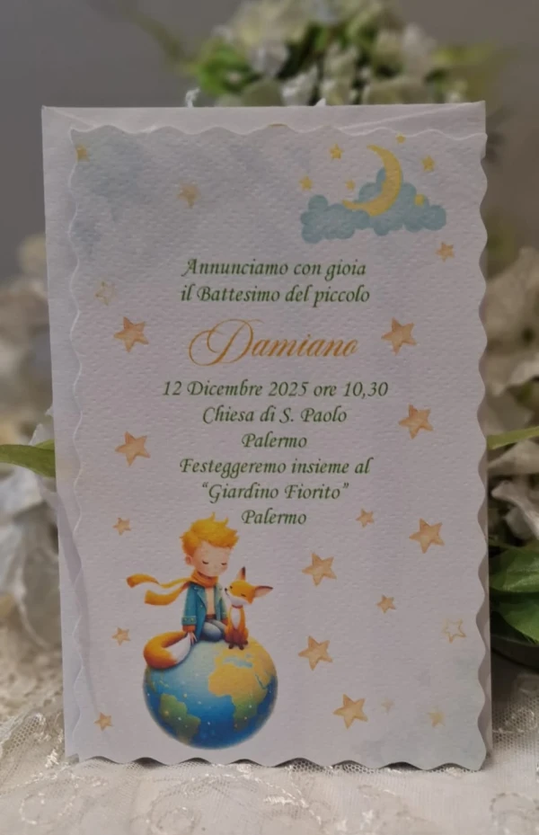 Invito Santo Battesimo Piccolo Principe