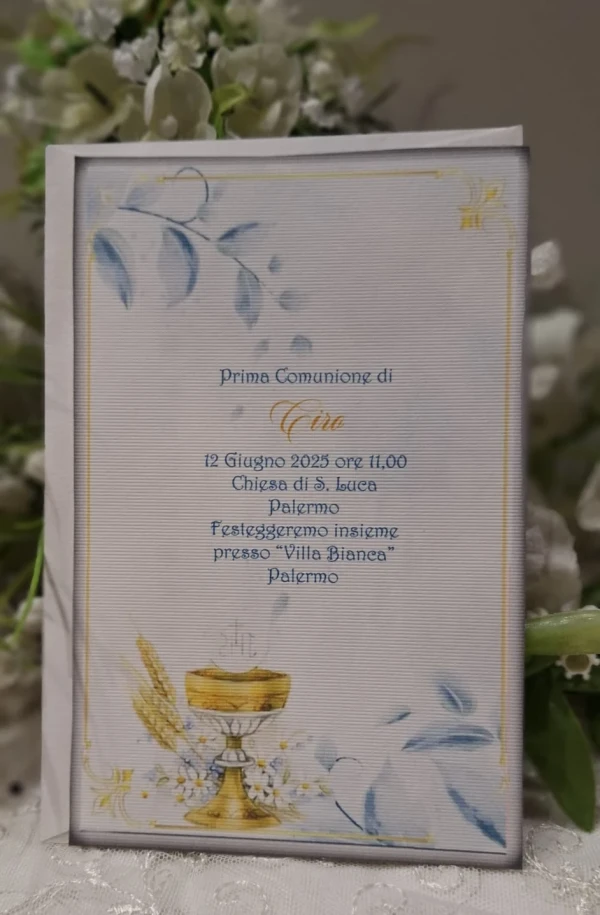 Invito Prima Comunione calice