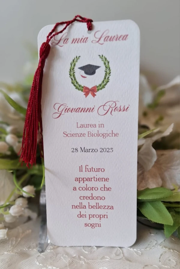 Segnalibro Laurea con nappina